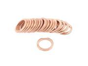 SODIAL 20Pcs 16mm x 22mm x 2mm Copper Crush Washer Flat Ring Seal Gasket Fitting