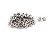 SODIAL Metric M3x0.5mm Stainless Steel Finished Hex Nut Silver Tone 50pcs SODIAL Metric M3x0.5mm Stainless Steel Finished Hex Nut Silver Tone 50pcs