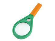 SODIAL Double 5X 10X Magnifying Glass Magnifier Green Yellow