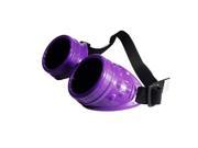 THZY Cyber Goggles Steampunk Welding Goth Cosplay Vintage Goggles Rustic Purple Black