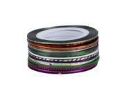 THZY 30Pcs Mixed Colors Rolls Striping Tape Line Nail Art Tips Decoration Sticker