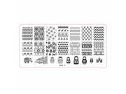 SODIAL Nail Art Image Stamp Stamping Plates Manicure Template DIY Template Tool QXE 17