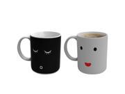 THZY Smilling Face Moring Mug Magic Heat Sensitive Color Change Coffee Milk Cup Mug