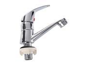 THZY Bathroom Sink Chrome Finish Single Handle Basin Faucet Water Tap