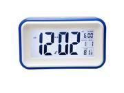 THZY Touch Digital Alarm Clock LCD LED Light Snooze Backlight Digit Time Calendar blue