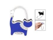 THZY Ladies Blue Cat Design Glitter Rhinestone Handbag Purse Foldable Hook Hanger