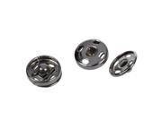 THZY Clothes Sewing 10mm Press Studs Buttons Fastener Silver Tone 50 Pcs