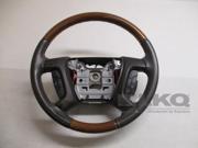 2011 Buick Enclave Leather Wood Steering Wheel w Audio Cruise Control OEM