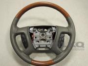 2012 Buick Enclave Gray Leather Woodgrain Steering Wheel OEM LKQ