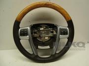 13 2013 Chrysler 300 Brown Leather Wrapped Woodgrain Steering Wheel OEM LKQ