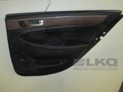 2013 Hyundai Genesis Black Brown Passenger Rear Door Trim Panel OEM LKQ