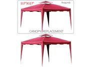 Cloud Mountain 117 X 117 Gazebo Replacement Canopy Top Cover 2 tier UV Protect Waterproof for Outdoor Patio Lawn Sun Shade Tent