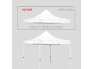 Cloud Mountain 9.8 X 9.8 Feet Pop Up Gazebo Replacement Canopy Cover with UV Resistent Waterproof Milk White