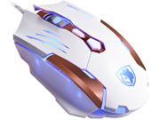 SADES Q6 USB Gaming Mice 7 Buttons 3500 DPI 4 Optical LED Colors Metal bottom wired Gaming Mouse