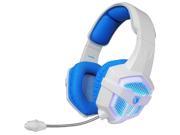 SADES SA806 Stereo Gaming Headphone 3.5mm USB Blue Led Lighting Headsets with Microphone Vibration earphone for Laptop PC Mac
