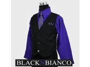 Boys Vest Suit Pinstripe Purple Shirt 3T