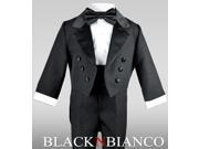 Little Boys Black Tuxedo with a Tail 4T Black