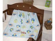 Baby Mink Owl Nursery Crib Lightweight Soft Fleece Swaddle Blanket 39 x 31 Blue