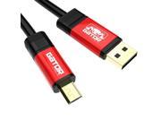 Gator Cable 10 feet Red Micro USB 2.0 high speed Cable Charger with Aluminum alloy metal housing case and silver plated connectors for ANDROID Sync Data Samsung