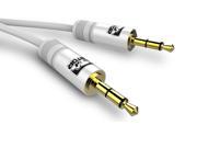 Gator Cable 6 feet white Premium Auxiliary Cord 3.5 mm male to 3.5 mm male Gold plated connectors oxygen free copper wire aluminum alloy metal housing case