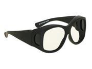 Radiation Safety Glasses Over Eyewear Glasses In Large Plastic Black Safety Frame With Permanent Side Shields. 62 15 145 Eye Size Black Frame Color