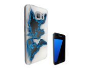 Samsung Galaxy S7 G930 Gel Silicone Case All Edges Protection Cover c1143 Cool World Map Atlas Blue Black Virtual Effect