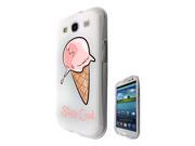 Samsung Galaxy S3 i9300 Gel Silicone Case All Edges Protection Cover c1037 Cool Cute Pink Ice Cream Stay Cool Summer Treat Hot