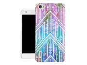 Huawei Honor 6 Gel Silicone Case All Edges Protection Cover c1005 Cool Aztec Pattern Hot Pink Blue Green Wallpaper