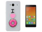 Xiaomi Redmi 2 Prime Gel Silicone Case All Edges Protection Cover c1060 Cool Fun I Love Donut Heart Food Treat