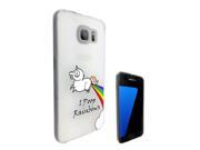 Samsung Galaxy S7 Edge G935 Gel Silicone Case All Edges Protection Cover c1086 Cool Funny Unicorn Rainbow I Poop Rainbow Whimsical Cartoon