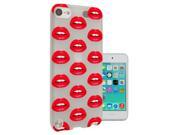 Apple ipod Touch 5 Gel Silicone Case All Edges Protection Cover c1121 Cool Sexy Blood Red Lips Kiss Teeth Lipstick Collage