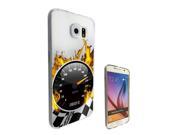 Samsung Galaxy S6 Gel Silicone Case All Edges Protection Cover c1016 Cool Car Speedometer Race Car Speed Fire Race Flag