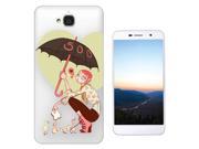 Huawei Honor Holly 2 Plus Gel Silicone Case All Edges Protection Cover c1052 Cool French Lady Ducks Fashion Love Heart