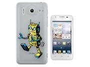 Huawei Ascend G510 Gel Silicone Case All Edges Protection Cover c1023 Cool Colourful Cartoon Robot