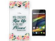 Wiko Slide Gel Silicone Case All Edges Protection Cover c1195 Her Children Rise Up And Call Her Blessed Bible Christian Quote Flowers