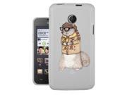 Huawei Ascend Y330 Gel Silicone Case All Edges Protection Cover c0387 Cool Fun Trendy cute kwaii beaver rat mouse dress up army pet