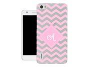 Huawei Honor 6 Gel Silicone Case All Edges Protection Cover c1006 Cool Baby Pink Zig Zag Pattern Initial A
