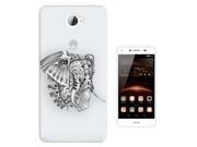 Huawei Y6 Gel Silicone Case All Edges Protection Cover c1183 Funky Aztec Ornate Elephant Head Cool