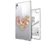 Sony Xperia Z5 Premium 5.5 Gel Silicone Case All Edges Protection Cover c1009 Cool Beautiful Shabby Chic Flower Heart Flora