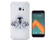 htc 10 Gel Silicone Case All Edges Protection Cover c1084 Cool Funny Skeleton Scary Big Eyes Shadows Walking Dead