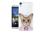 htc Desire 825 Gel Silicone Case All Edges Protection Cover c1030 Cool Cute Bengal Kitten Cat Feline In Clothing Suit