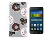 Huawei Ascend Y550 Gel Silicone Case All Edges Protection Cover C0907 Cool Yummy Treats Junk Food Donut Rings Sprinkles And Hearts