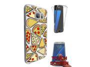 Samsung Galaxy S7 edge G930 360 Degree Case Protection Gel Silicone Cover C0096 Yummy Pizza Slices