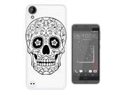 Htc one X9 Gel Silicone Case All Edges Protection Cover C0802 Cool Black And White Mexican Sugar Skull Black Eyes Tattoo