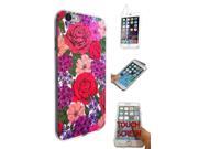 iphone 6 Plus 6S plus 5.5 360 Degree Case Protection Gel Silicone Cover 928 Colourful Floral Shabby Chic Roses Fleurs