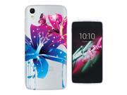 ALCATEL ONE TOUCH IDOL 3 5.5 Gel Silicone Case All Edges Protection Cover C0784 Beautiful Hawaii Hibiscus Flower Tropical Floral Butterfly