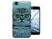 Wiko Rainbow Lite Gel Silicone Case All Edges Protection Cover 040 Cool Geek Kitten Cat Reading Sunglasses Funny
