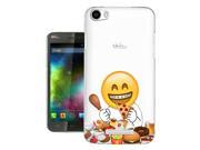 Wiko Pure 4G Gel Silicone Case All Edges Protection Cover C0919 Funny Smiley Emoji Junk Food Chicken Beer Sushi Fries Cake Burger