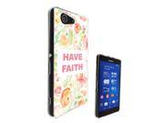 Sony Xperia Z3 Compact Gel Silicone Case All Edges Protection Cover 619 Floral Shabby Chic Roses Live Love Laugh
