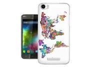 Wiko Rainbow Jam Gel Silicone Case All Edges Protection Cover C0609 Colourful World Map World Atlas Continents